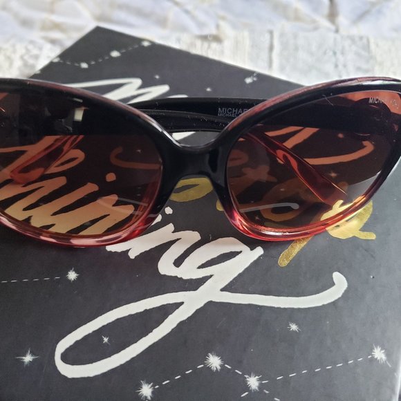 Michael Kors Polarized 2 Tone Pink/Black Womens Sunglasses UV400 MK